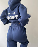 Fongt Casual Plus Velvet Long-Sleeved Hooded Trousers Set For Autumn/Winter 2025