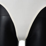 Sexy Ruffles Slant Shoulder Cut Out Bodysuits Women Sleeveless Solid White One Piece Rompers 2022 Summer Beach Holiday