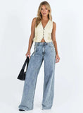 Spring And Summer Women Retro Fashionable Wide-Leg Jeans Pants Mop The Floor-Outfit