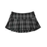 Fongt Vintage Lattice Bran Skirt Girl Summer Babes Thin High Waist Ultra-Short Skirt College Style JK Skirt