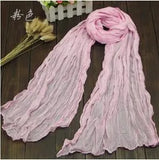 Brand Fashion Casual Foulard All-match Solid Soft Cotton Long Scarf Women