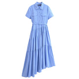 New Series With Belt Shirt Dress 2240371-Outfit