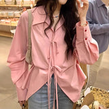 Fongt Lyselle Design A Small Gentle Collar Bow Tie With Shirt Female French Retro Top