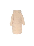 Pinghu Down Jacket Female Winter 2024 New Advanced Sense Sweet White Duck Velvet Ox Horn Buckle Thick Warm Long Coat-Outfit