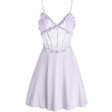 Fongt Spring And Summer New Simulation Silk Sexy Pajamas Tmall French High-End Feel Chest Cushion Pure Lusty Pyjamas