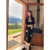 Fongt Wave Point Splicing Skirt Women's Dress 2025 New High-End Design Feeling Thin Straight-Tender Skirt