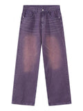 vintage upcycle baggy jeans with faded