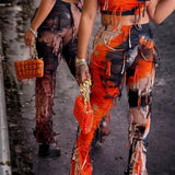 Dye Fringe Pant Cargo Trousers Y2K Streetwear Fashion 2023 Women Summer Clothes Pencil Casual Tassel Sweat Pants Joggers-Outfit