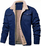 Fongt And Winter Men's Jacket With Velvet Cotton Work Clothes Casual Jacket Jacket