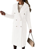 Fongt Women's Clothing In The Autumn And Winter Of 2025 Simple Double-Rowed Long-Sleeved Collar Button