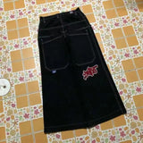 Hiphop New Spring Hip-Hop Style Straight Jeans With Loose Broad Legs-Outfit
