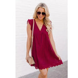 Sleeve Lace Hollow Casual