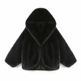 Neon Faux Fur Hooded Coat-Outfit