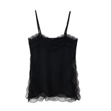 Fongt Women's Clothing In The Summer Of 2025 With Daily Niche Lace Splicing Sling Belt Vest Tops