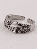 Vintage Mushroom Star Relief Ring-Outfit