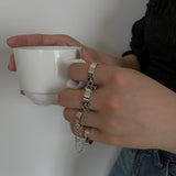 Four Fingers Alloy Rings-Outfit