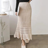 Crochet Design Midi Skirt-Outfit