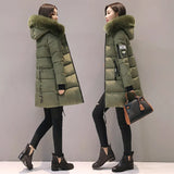Cotton-Padded Jacket Women Coat New Winter Korean Version Slim Down Padded Jacket Women Long Plus Thick Cotton-Padded Jacket Women-Outfit