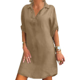 Mid Skirt Summer Rayon Short-sleeved Shirt