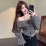 Women's Blouse Korean Version Spring Autumn Temperament Long Sleeves Top-Outfit