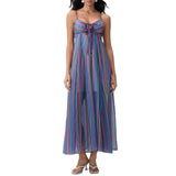 Long Sling Print Dress Women Fashion
