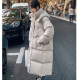 Thickness Down Cotton Clothes Korean Version Loose Long Knee Cotton-Padded Clothes 2023 Winter New Coat Ins Bread Clothing Tide-Outfit