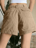 Denim Straight Leg Cargo Shorts-Outfit