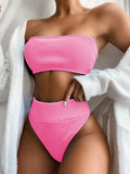 Fongt Outside Single Swimsuit Hot Style Bikini Hot Selling Bikini Swimsuit Pure Color Swimsuit Split Swimsuit B166-Outfit