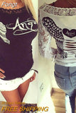 Women Lace T-shirts Autumn Winter 2023 Top Clothing Gothic Vintage Sexy Aesthetic y2k Off Shoulder Long Sleeve Top