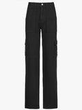 High Waist Plain Straight Leg Jeans-Outfit