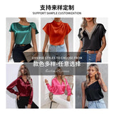 Spring And Summer New Imitation Silk Skirt Satin Skirt Women's Casual T-Bag Hip Skirt-Outfit