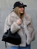 Fongt Women's Winter Fashion Temperament Style Wind Artificial Fur Coat D69352
