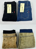 Fleece Lined Denim Pencil Pants Women Thicken Warm Lamb Fluff Jeans High Waist New Slim Vaqueros Big Size 34 Kot