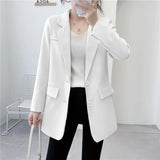 Fongt Suit Jacket Lady Tide Ins Spring And Autumn Winter Short Small Korean Version Loose And Versatile Foreign Style Casual Suit-Outfit