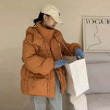 Hooded Waist Down Jacket Female Long 2024 Winter Fashion Sweet Show Thin Work Small Coat Hot Style-Outfit