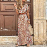 V-neck Belted Boho Party