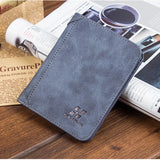 Men's Leather Bifold Wallet Slim Hipster Cowhide Credit Card/ID Holders and Inserts Coin Purses Luxury Business Mens