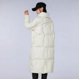 Luusen Is Designed For Sweet Over The Knee Jacket 90 White Duck Down Down Jacket-Outfit