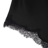Fongt Women's 2025 Summer New Sexy Lace Asymmetric Slings Fashion Sexy Design Dress