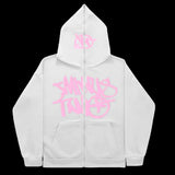 Fongt New High Street Hip-Hop National Tide Printing Zipper Clothing Fashion Fashion Couple Hooded