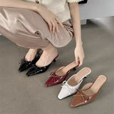 Fongt New Fall 2024 Dress With Low Heel Bow And Half