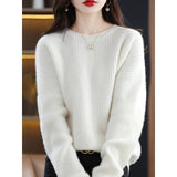 Fongt Round-Neck Cashmere Sweater Women's Woolen Woolen Woolen Sweater In Autumn And Winter