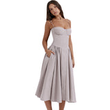 Fongt Dress New French Retro Dress Court Style Dopamine Wearing Sling Dress Woman