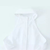 New Spring Style Hanging Neck Trench Coat Fabric Bare-Back Bow Coat 3152003-Outfit
