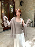 Fongt Xixi 13 Line 2025 Autumn New White Standard Korean Version Of Hollow Knitted Sunscreen Hooded Shirt 25422