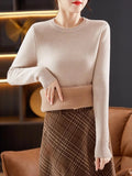 Winter Sweater Women Thicken Warm Knit Pullover Soft Plush Fleece Lined Sueter O-neck Malhas Tops New Slim Knitwear