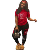 Two Piece Sets Women's Tracksuits Set Fashion Letter Print Sweatsuit 3xl Tops + Zipper Pockets Pants 2pcs Outfits