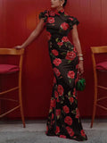 Fongt Women's New Sleeveless Casual Print Dress National Style Chinese Cheongsam 8069