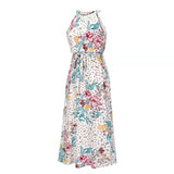 Fongt Women's Dress New Summer Sexy Fashion Milk Silk Print Floral Dress