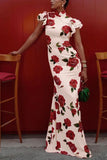 Fongt Women's New Sleeveless Casual Print Dress National Style Chinese Cheongsam 8069